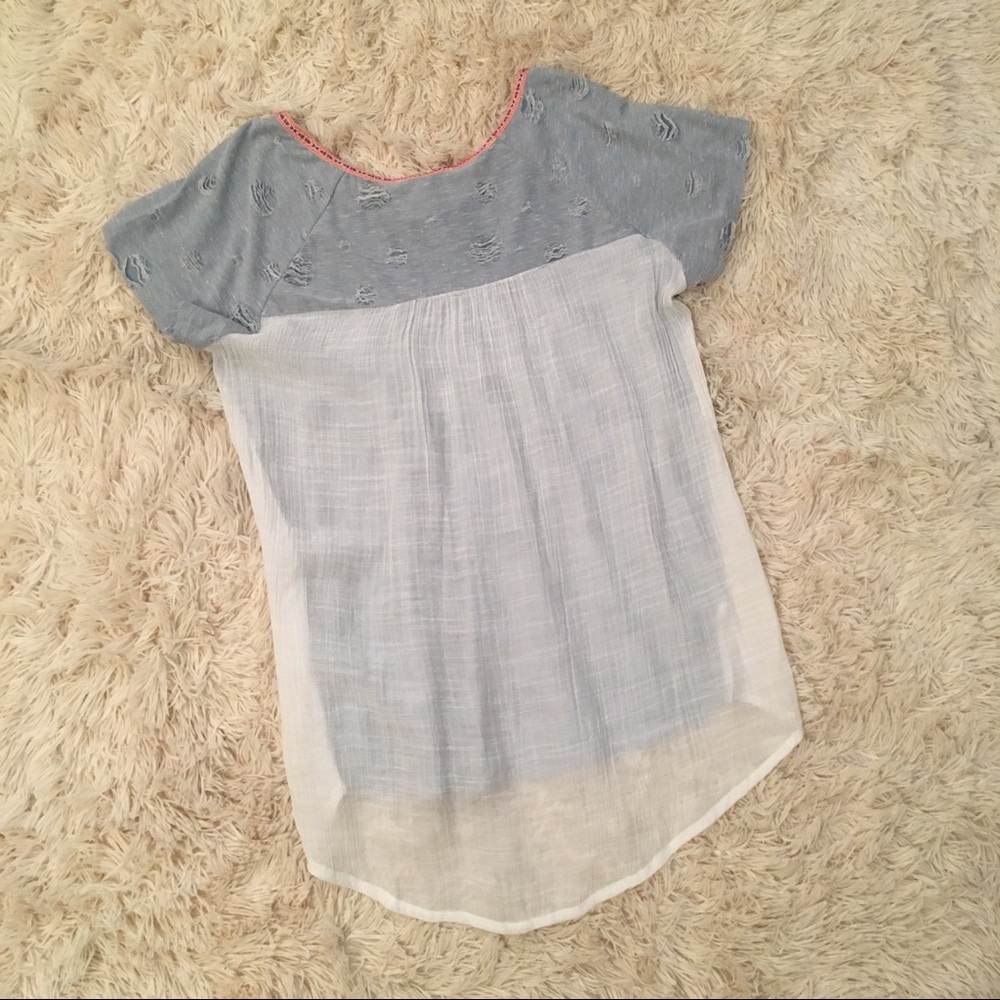 Hem & Thread Distressed Top - Picture 2 of 2